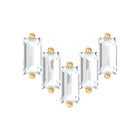 Rosec Jewels-Baguette Moissanite 5 Stone Cartilage Earring