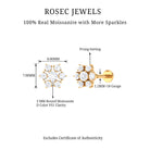 Rosec Jewels-Round Cut Moissanite Cluster Floral Cartilage Earring