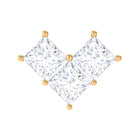 Rosec Jewels-Princess Cut Moissanite Three Stone Tragus Earring