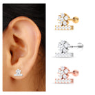 Rosec Jewels-Unique Moissanite Floral Earring for Cartilage Piercing