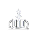 Rosec Jewels-Baguette Moissanite Crown Earring for Cartilage Piercing