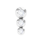 Rosec Jewels-Natural Round Diamond Three Stone Tragus Earring