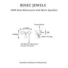 Rosec Jewels-Pear Cut Moissanite Infinity Cartilage Drop Earring