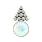 Rosec Jewels-Bezel Set Ethiopian Opal Conch Stud Earring with Beaded Gold