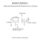 Rosec Jewels-Natural Diamond Double Chain Earring for Cartilage Piercing