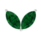 Rosec Jewels-Marquise Created Emerald Leaf Earring for Helix Piercing