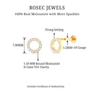 Rosec Jewels-Moissanite Open Circle Earring for Cartilage Piercing