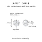 Rosec Jewels-Moissanite Gold Round Cartilage Stud Earring