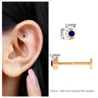 Rosec Jewels-Dainty Blue Sapphire and Diamond Helix Earring