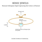 2.25 CT Octagon Cut Ethiopian Opal and Diamond Bolo Chain Bracelet Ethiopian Opal - ( AAA ) - Quality - Rosec Jewels