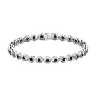 Bezel Set Black Onyx Unisex Tennis Bracelet Black Onyx - ( AAA ) - Quality - Rosec Jewels