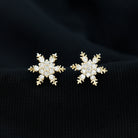 1/2 CT Moissanite Cluster Snowflake Stud Earrings Moissanite - ( D-VS1 ) - Color and Clarity - Rosec Jewels