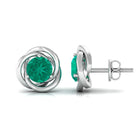 1 CT Emerald Classic Stud Earrings for Women Emerald - ( AAA ) - Quality - Rosec Jewels