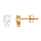 Zircon Minimal Screw Back Stud Earrings Zircon - ( AAAA ) - Quality - Rosec Jewels