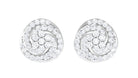 Rosec Jewels-Natural Diamond Swirl Stud Earrings with Screw Back