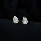 5X7 MM Pear Cut Moissanite Solitaire Stud Earrings Moissanite - ( D-VS1 ) - Color and Clarity - Rosec Jewels