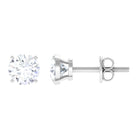 Round Shape Moissanite Solitaire Stud Earrings Moissanite - ( D-VS1 ) - Color and Clarity - Rosec Jewels