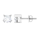 Cute Cat Solitaire Stud Earrings with Lab Grown Diamond Lab Grown Diamond - ( EF-VS ) - Color and Clarity - Rosec Jewels