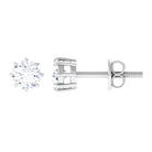 4 MM Natural Diamond Solitaire Stud Earrings in 8 Claw Prong Setting Diamond - ( HI-SI ) - Color and Clarity - Rosec Jewels