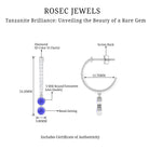 1 CT Minimal Tanzanite and Diamond Hoop Drop Earrings Tanzanite - ( AAA ) - Quality - Rosec Jewels