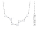 Certified Moissanite Pisces Zodiac Constellation Necklace - Rosec Jewels