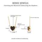 Smoky Quartz Devil Heart Pendant Necklace with Diamond Smoky Quartz - ( AAA ) - Quality - Rosec Jewels