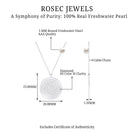 Freshwater Pearl Gemini Zodiac Pendant with Diamond Freshwater Pearl - ( AAA ) - Quality - Rosec Jewels