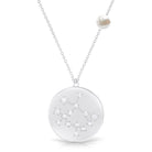 Freshwater Pearl Gemini Zodiac Pendant with Diamond Freshwater Pearl - ( AAA ) - Quality - Rosec Jewels