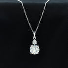 2.75 CT Minimal Round Shape Moissanite Solitaire Pendant Moissanite - ( D-VS1 ) - Color and Clarity - Rosec Jewels