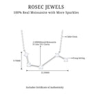 Moissanite Aries Constellation Pendant Necklace Moissanite - ( D-VS1 ) - Color and Clarity - Rosec Jewels