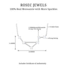 Certified Moissanite Libra Constellation Necklace Moissanite - ( D-VS1 ) - Color and Clarity - Rosec Jewels