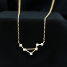 Certified Moissanite Libra Constellation Necklace Moissanite - ( D-VS1 ) - Color and Clarity - Rosec Jewels