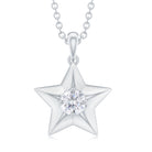 Gold Diamond Star Pendant Necklace Diamond - ( HI-SI ) - Color and Clarity - Rosec Jewels