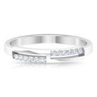 Round Diamond Band Ring in Prong Setting Diamond - ( HI-SI ) - Color and Clarity - Rosec Jewels