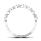 Designer Baguette Moissanite Half Eternity Band Ring Moissanite - ( D-VS1 ) - Color and Clarity - Rosec Jewels