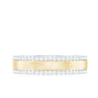 1 CT Diamond Brushed Finish Gold Band Ring Diamond - ( HI-SI ) - Color and Clarity - Rosec Jewels