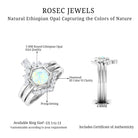 1 CT Classic Ethiopian Opal and Diamond Wedding Ring Set Ethiopian Opal - ( AAA ) - Quality - Rosec Jewels