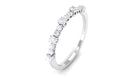 Minimal Diamond Half Eternity Stackable Ring Diamond - ( HI-SI ) - Color and Clarity - Rosec Jewels