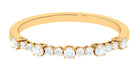 Minimal Diamond Half Eternity Stackable Ring Diamond - ( HI-SI ) - Color and Clarity - Rosec Jewels