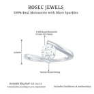 Round Shape Moissanite Solitaire Bypass Gold Ring Moissanite - ( D-VS1 ) - Color and Clarity - Rosec Jewels