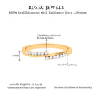 Minimal Diamond Stackable Band Ring in Prong Setting Diamond - ( HI-SI ) - Color and Clarity - Rosec Jewels