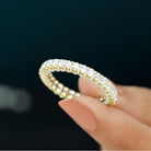 Classic Zircon Full Eternity Band Ring Zircon - ( AAAA ) - Quality - Rosec Jewels