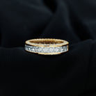 Princess Cut Zircon Full Eternity Band Ring Zircon - ( AAAA ) - Quality - Rosec Jewels