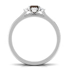 Octagon Cut Smoky Quartz and Diamond Ring Set Smoky Quartz - ( AAA ) - Quality - Rosec Jewels