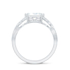 2.75 CT Octagon Cut Zircon East West Engagement Ring Zircon - ( AAAA ) - Quality - Rosec Jewels