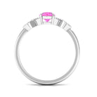 Pink Sapphire Infinity Engagement Ring with Diamond Pink Sapphire - ( AAA ) - Quality - Rosec Jewels