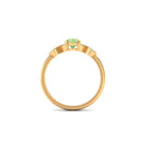 Real Green Sapphire and Diamond Criss Cross Promise Ring Green Sapphire - ( AAA ) - Quality - Rosec Jewels