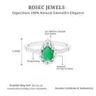 Pear Shaped Emerald Cocktail Ring with Diamond Emerald - ( AAA ) - Quality - Rosec Jewels