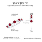 1 CT Minimal Round Shape Ruby and Diamond Stackable Ring Ruby - ( AAA ) - Quality - Rosec Jewels