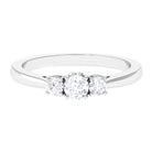 1/2 CT Bright Moissanite 3 Stone Ring for Women Moissanite - ( D-VS1 ) - Color and Clarity - Rosec Jewels